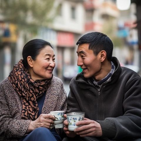 烏蘭察布早餐：奶茶、鮮奶、蒸南瓜與雞蛋白