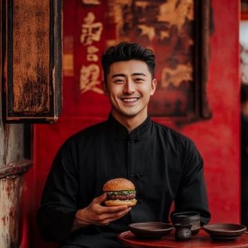 曹軒賓變身美食專家，在節(jié)目中細(xì)品佳肴
