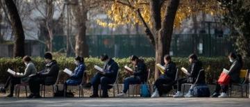 周末上午的的銀川中山公園，晨練的人們默契地占據(jù)著自己常去的地界