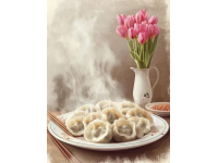 **餃子**是中國傳統(tǒng)美食之一，歷史悠久，寓意吉祥，尤其在春節(jié)期間