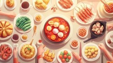 春節(jié)經(jīng)典傳統(tǒng)美食簡(jiǎn)筆畫及寓意解析