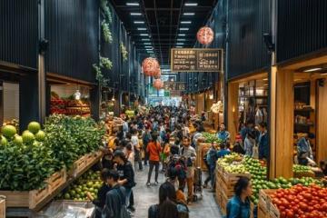 云浮新區(qū)美食街正式開業(yè)迎客