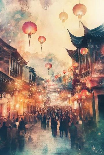 蘇莊喜鎮(zhèn)大年初一的夢幻燈影之旅，顏色絢爛夜幕璀璨