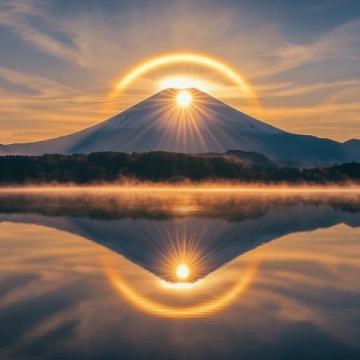 富士山一日游之旅，傍晚泡溫泉，清晨一睹雄偉景象