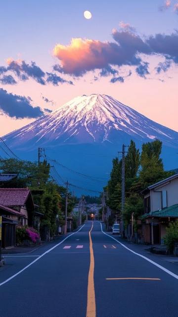 富士山一日游之旅，傍晚泡溫泉，清晨一睹雄偉景象