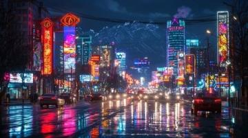 新疆昌吉回族自治州阜康市：漫步街頭，盡享地道酸奶與夜色美景