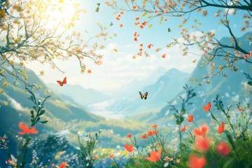 輕盈的春天里的風(fēng)景