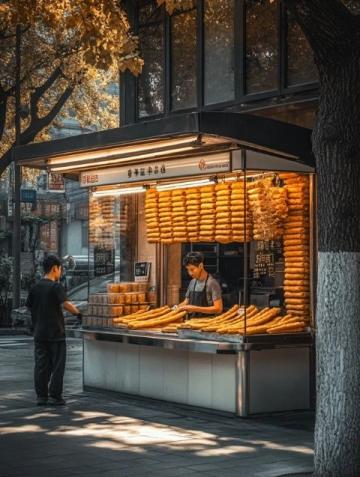 早上五點半，渭南的小吃店就開始忙碌了