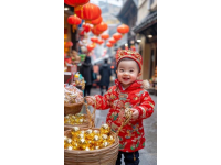 正月初六，郴州市步步高廣場門口滿是濃郁的春節(jié)氛圍，廣場上人頭攢動