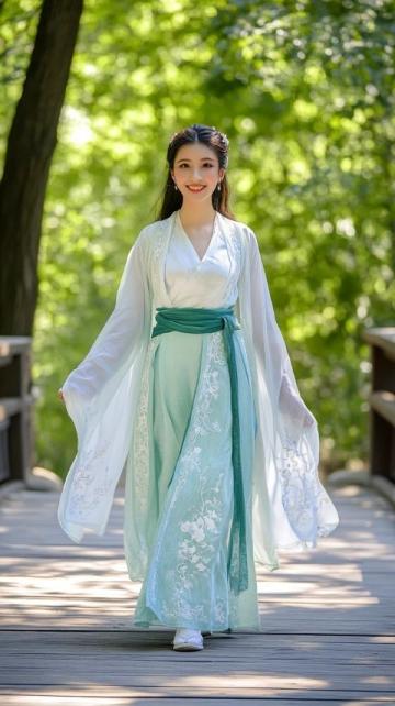 周末漫步：身著漢服的回族青年歡樂游