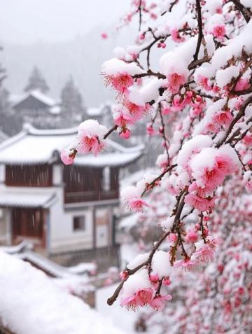 明朝一位道士見到山中的梅花，獨自傲立于雪中，寫下一首詠梅詩！