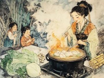 工筆畫中的毛筆字：美食文化的藝術(shù)展現(xiàn)
