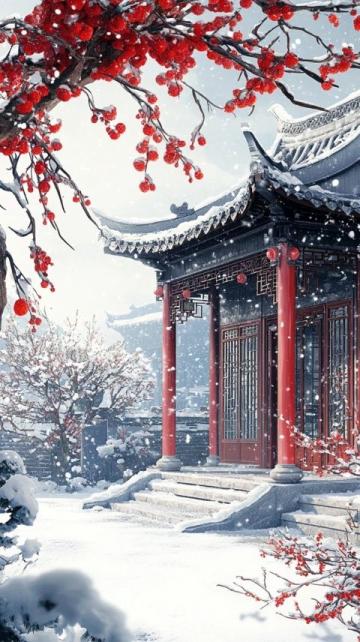 明朝一位道士見到山中的梅花，獨自傲立于雪中，寫下一首詠梅詩！