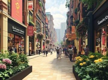 濟寧市的大型商業(yè)街