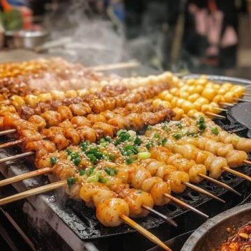 黑龍江夜市驚現(xiàn)創(chuàng)意小吃:辣味與瓜子的奇妙結(jié)合