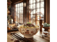 村廚偶遇古驛站，一碗豆角羊肉燜面暖人心