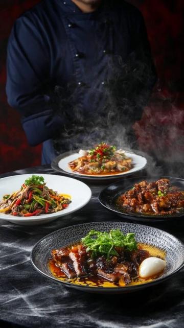 成都地道美食：探索‘饕林’酒店的招牌晾桿白切豬肘佳肴體驗(yàn)