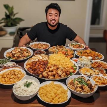 今兒個到爺爺奶奶家蹭飯，一進家門，飯菜香就直往鼻子里鉆,瞅瞅這滿桌菜，太誘人啦！