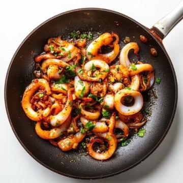夜宵神菜！醬爆魷魚，鮮辣上頭超解饞