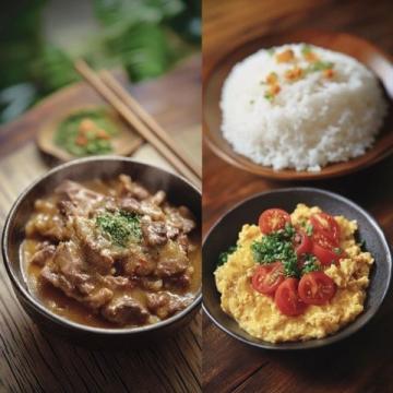 家常菜譜：豆角燒茄子、辣椒炒雞蛋、肉沫油煎豆腐做法分享