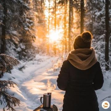 周末林間的光影秘語(yǔ)：捕捉雪地里的晨光與暮色之舞