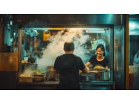 夜游萬達(dá)金街：母女倆偶遇狂熱米線攤