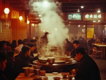 隱藏在夜市巷道中的老火鍋風情