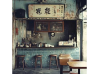 這個小城市的美食店還挺多的