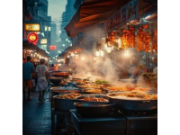 廣州夜景繁華迷人，美食街區(qū)游客如織享特色佳肴