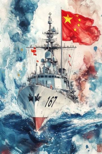 中國055編隊(duì)突變航向，澳大利亞海軍措手不及陷被動應(yīng)對困境