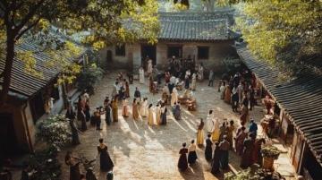 水鄉(xiāng)老街里的千年魚塘廟會
