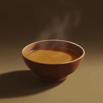 我知道了，下面就是答案： 一碗濃湯，滿(mǎn)足我的胃口！