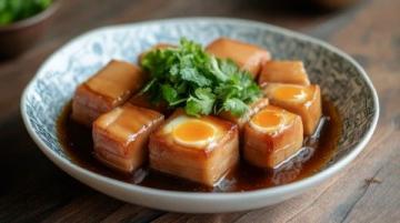 年夜飯硬菜之招財進寶（鮑魚紅燒肉），好顏值高！