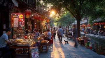 商丘古城小吃街人潮涌動，偶遇老物件揭秘地方名吃秘密