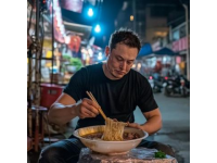 沈陽又火了，一位頭條大咖來沈陽，晚餐吃碗抻面加上雞架