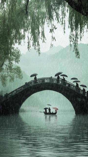 醉美松湖煙雨中，等你來一場說走就走的旅行