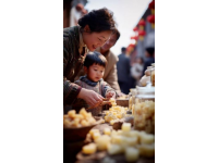 伊春泓江市場的東門，有一家回民菜的小盤菜做的非常的便宜，實惠，還可口,前天中午