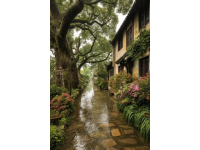 雨中的南寧，蔓越莓香滿街巷，歷史文化街區(qū)戲院外盛放