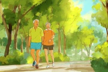 中年文人秋日漫步公園吟詩(shī)邀對(duì)聯(lián)短視頻腳本