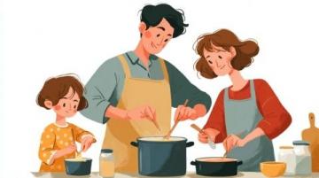 為家庭準(zhǔn)備熱飯的感覺