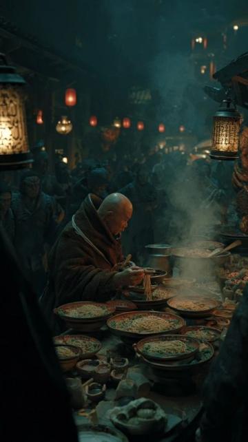 長(zhǎng)春桂林胡同美食街夜色中熱鬧非凡