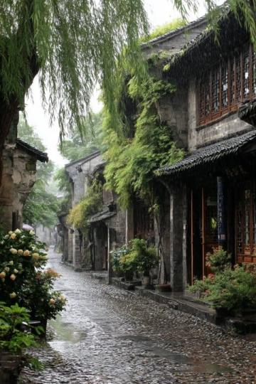 貴州畢節(jié)清晨美景：老城區(qū)里的生機(jī)與寧?kù)o