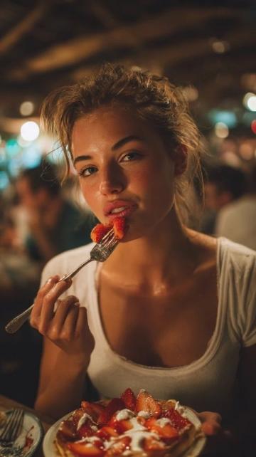 想要和美食有一個(gè)美妙的約會，還得要好好打理我們的牙齒哦?。。?；美好生活需要慢下來，認(rèn)真咀嚼每一口食物。